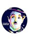 Charlie Chaplin Printed Fridge Magnet Multicolour