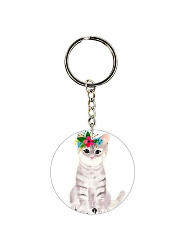 Cat Printed Keychain