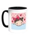 Little Girl Printed Coffee Mug White Black 11 ounce
