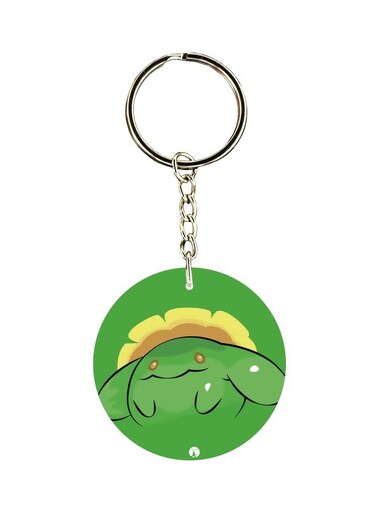 Cartoon Printed Dual Sided Keychain