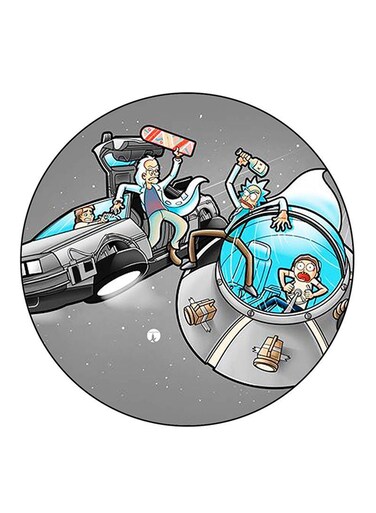 Back To The Future And Rick And Morty Printed Fridge Magnet Multicolour
