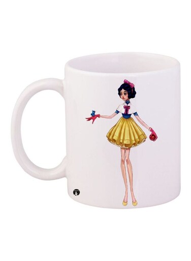 Disney Princess Printed Coffee Mug White/Yellow/Pink