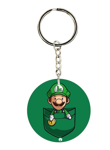 The Video Game Super Mario Double Side Printed Keychain