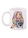 Barbie Printed Coffee Mug White/Beige/Yellow 11ounce