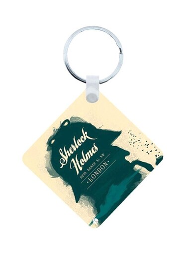 Sherlock Holmes Wooden Keychain