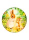 The Rabbit Printed Fridge Magnet Multicolour 5.5 x 5.5cm