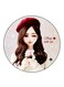 Girl Printed Fridge Magnet Multicolour