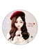 Girl Printed Fridge Magnet Multicolour