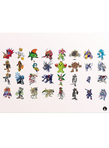 Metal Plate Of The Anime Digimon Poster Multicolour