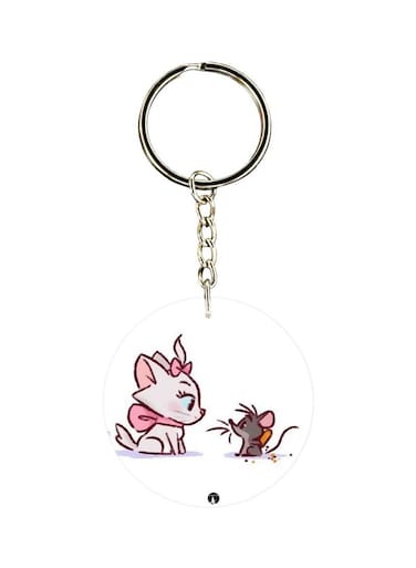 Cartoon Printed Double Sided Keychain