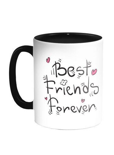Best Friends For Ever Printed Coffee Mug White/Black/Pink