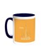 Abstract Drawing - Dubai Towers Printed Coffee Mug Blue/White 11ounce