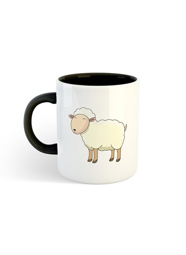 Eid Al-Adha Sheep Printed Mug White/Black