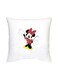 Minnie Mouse Printed Decorative Cushion White/Red/Black 16x16inch