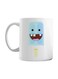 Ice Cream Printed Ceramic Mug White/Blue/Brown