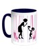 Mothers Day Gift Printed Ceramic Coffee Mug Dark Blue/Pink/Purple 325ml