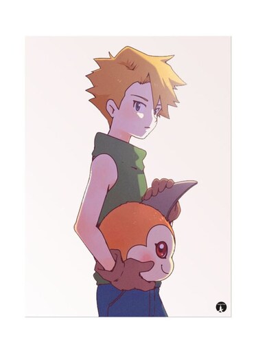 Metal Plate Of The Anime Digimon Poster Multicolour
