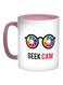 Geek Cam Printed Coffee Mug Pink/White/Black
