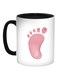 Foot Printed Coffee Mug White/Pink/Black