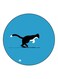 Cat Printed Fridge Magnet Blue/White/Black 5.5cm