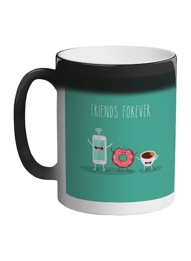 Friends Forever Printed Colour Changing Coffee Mug Black 11ounce