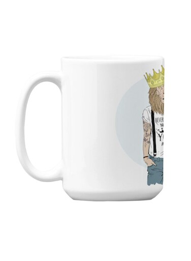 Premium Printed Ceramic Coffee Mug White 350ml