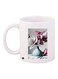 Flower Vase Printed Coffee Mug White/Pink/Blue 11ounce