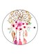 Dream Catcher Printed Fridge Magnet Round Multicolour
