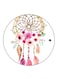 Dream Catcher Printed Fridge Magnet Round Multicolour