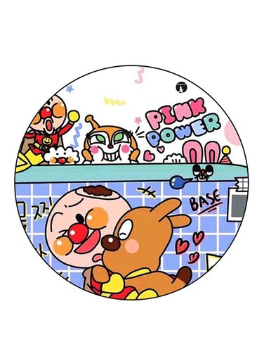 Anpanman Printed Fridge Magnet Round Multicolour