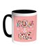 You And Me Printed Coffee Mug Black/White/Pink 325ml