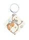 Rabbits Wooden Keychain