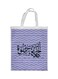 Life Is Sweet Printed Shopping Bag Blue/White
