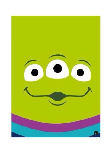 Metal Plate Of Poster Green/Pink/Blue