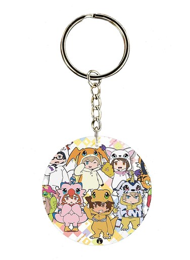 Double Sided Anime Digimon Printed Keychain