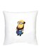 Minion Character Printed Cushion White/Yellow/Blue 16x16inch
