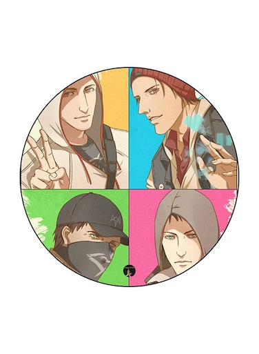 Cartoon Printed Fridge Magnet Multicolour 5.5 x 5.5cm