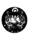 Cartoon Printed Fridge Magnet Black/White 5.5cm