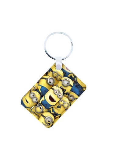 Minions Printed Keychain Yellow/Blue/Black