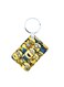 Minions Printed Keychain Yellow/Blue/Black