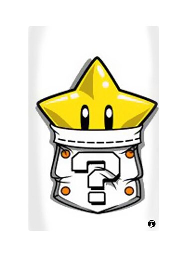 Printed Fridge Magnet Yellow/White 8.5x0.4x5.5cm