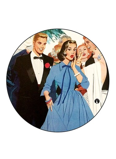 Vintage Art Printed Fridge Magnet Multicolour