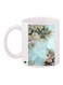 Floral Printed Coffee Mug White/Blue/Green 11ounce