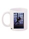 Cartoon Printed Coffee Mug White/Blue/Black 11ounce