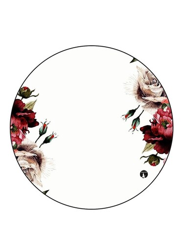 Flowers Printed Fridge Magnet Round Multicolour
