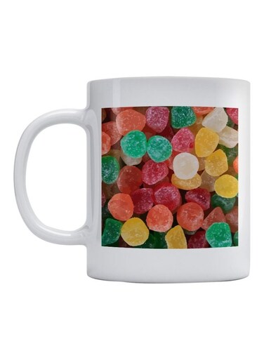 Jelly Candy Printed Mug White/Red/Yellow