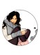 Woman Printed Fridge Magnet Round Multicolour