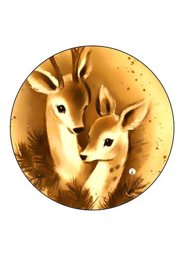 Deers Printed Fridge Magnet Multicolour