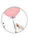 Rabbit Printed Fridge Magnet White/Pink/Beige 5.5cm