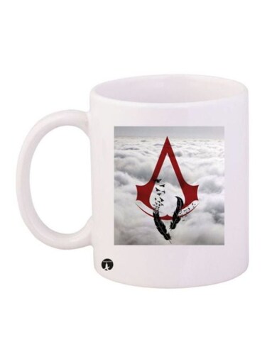 Assassin's Creed Video Game Printed Coffee Mug White/Red